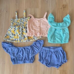 Bundle of Girls Boutique Vacation / Summer Tops, Toddler Size 4T